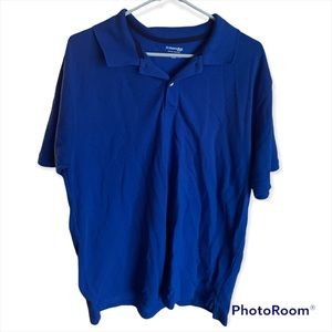 St Johns Bay Heritage Pique Polo Mens L Blue Classic Staple Office-Wear Golf